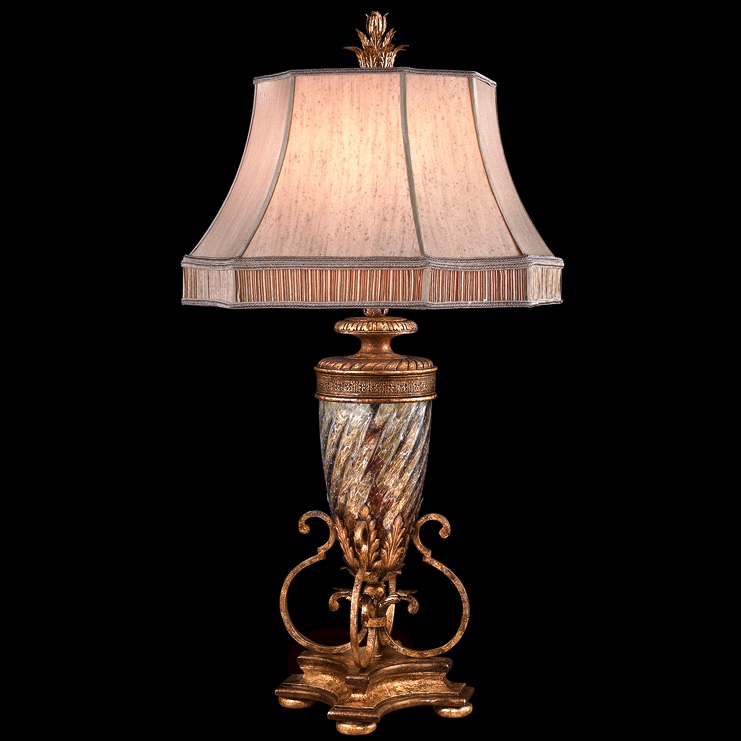 Фото Настольная лампа - стиль Американская классика - Стеклянная - Купить в Интернет-магазине