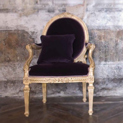 Фото Кресло на деревянной раме - стиль Французский шик - Для прихожей - Купить в Интернет-магазине