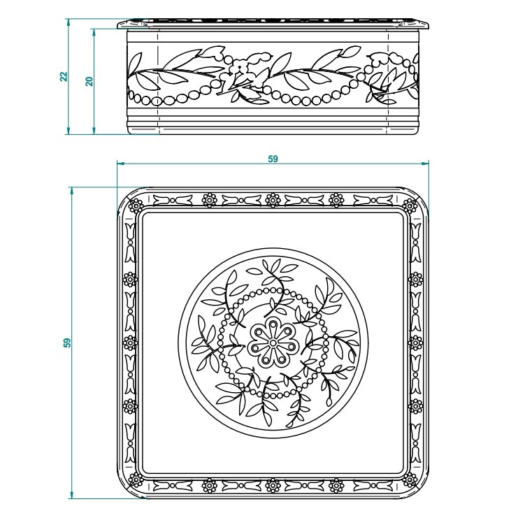 Фото Баночка, коробочка косметическая - стиль Европейский - Купить в Интернет-магазине