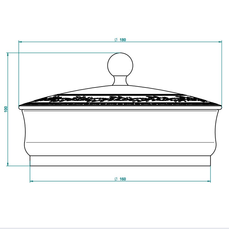 Фото Баночка, коробочка косметическая - стиль Европейский - Купить в Интернет-магазине