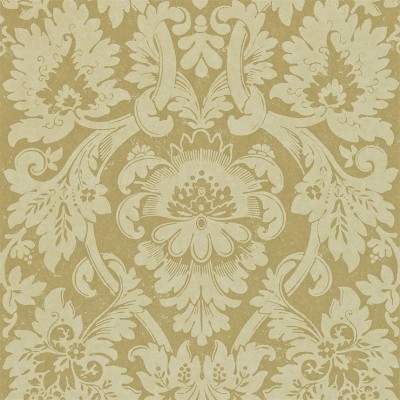 Фото Обои с рисунком - Дамаск - стиль Английская классика - Зеленые - Купить в Интернет-магазине