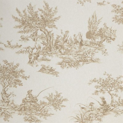 Фото Обои с рисунком - Туаль - стиль Английская классика - Светло-серые - Купить в Интернет-магазине