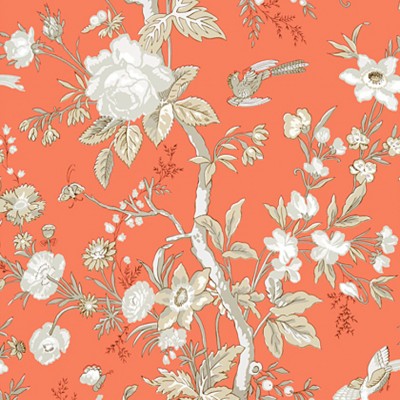 Фото Обои с рисунком - Цветы - стиль Американский - Оранжевые - Купить в Интернет-магазине