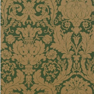 Фото Обои с рисунком - Дамаск - стиль Американский - Зеленые - Купить в Интернет-магазине
