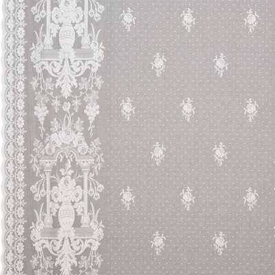 Фото Ткань тюлевая и вуаль - Ткань тюлевая с рисунком - стиль Английский - Бежевая - Купить в Интернет-магазине