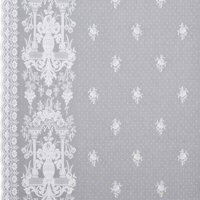 Фото Ткань тюлевая и вуаль - Ткань тюлевая с рисунком - стиль Английский - Белая - Купить в Интернет-магазине