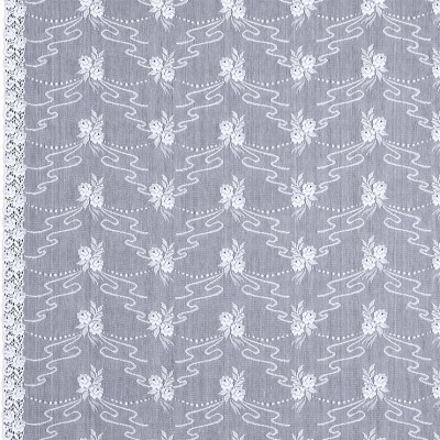 Фото Ткань тюлевая и вуаль - Ткань тюлевая с рисунком - стиль Английский - Белая - Купить в Интернет-магазине