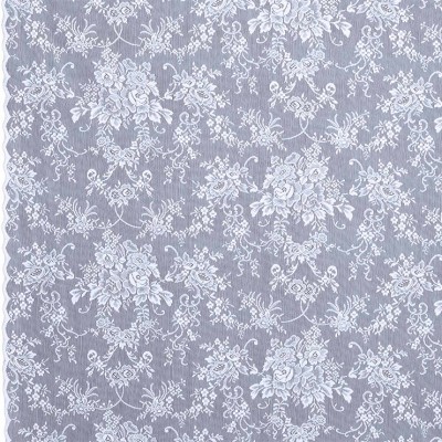 Фото Ткань тюлевая и вуаль - Ткань тюлевая с рисунком - стиль Английский - Белая - Купить в Интернет-магазине