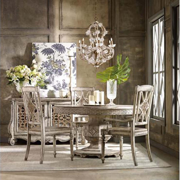 Фото Стол обеденный - стиль Французский шик - Для столовой - большие обеденные столы производства США - Hooker - Chatelet - Купить в Интернет-магазине