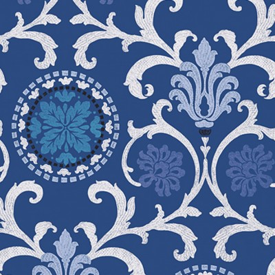 Фото Обои с рисунком - Крупный декор - стиль Американский - Синие - Купить в Интернет-магазине