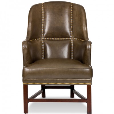 Фото Кресло обитое - стиль Американская классика - Для гостиной - удобное кресло производства США - Hancock & Moore - Chesterfield Leather - Купить в Интернет-магазине