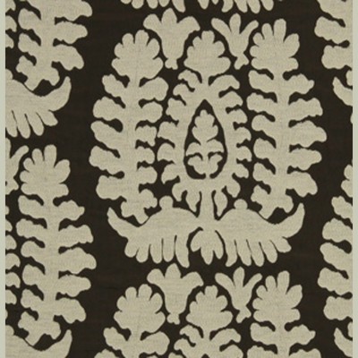 Фото Ткань портьерная с рисунком - Дамаск - стиль Американский - Черный - Купить в Интернет-магазине