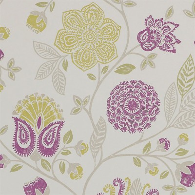 Фото Обои с рисунком - Цветы - стиль Английская классика - Белые - Купить в Интернет-магазине