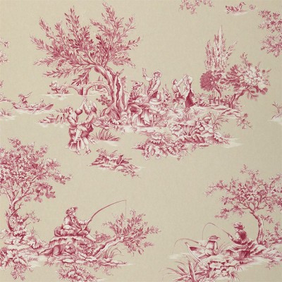 Фото Обои с рисунком - Туаль - стиль Английская классика - Светло-коричневые - Купить в Интернет-магазине