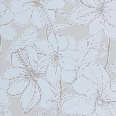 Фото Обои с рисунком - Цветы - стиль Английская классика - Светло-серые - Купить в Интернет-магазине