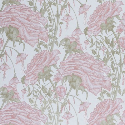 Фото Обои с рисунком - Цветы - стиль Английская классика - Светло-серые - Купить в Интернет-магазине