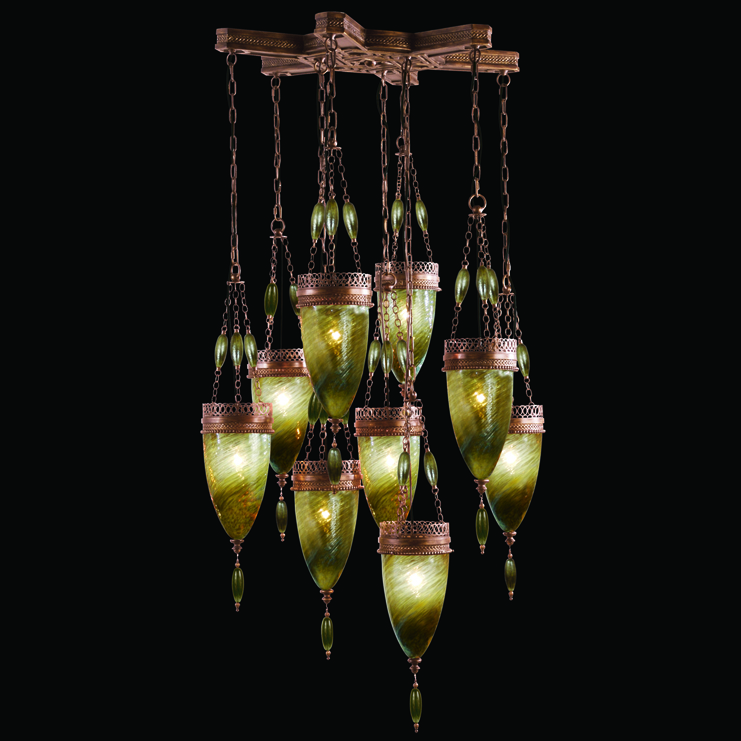 Фото Светильник потолочный - стиль Американская классика - Стеклянный - Купить в Интернет-магазине