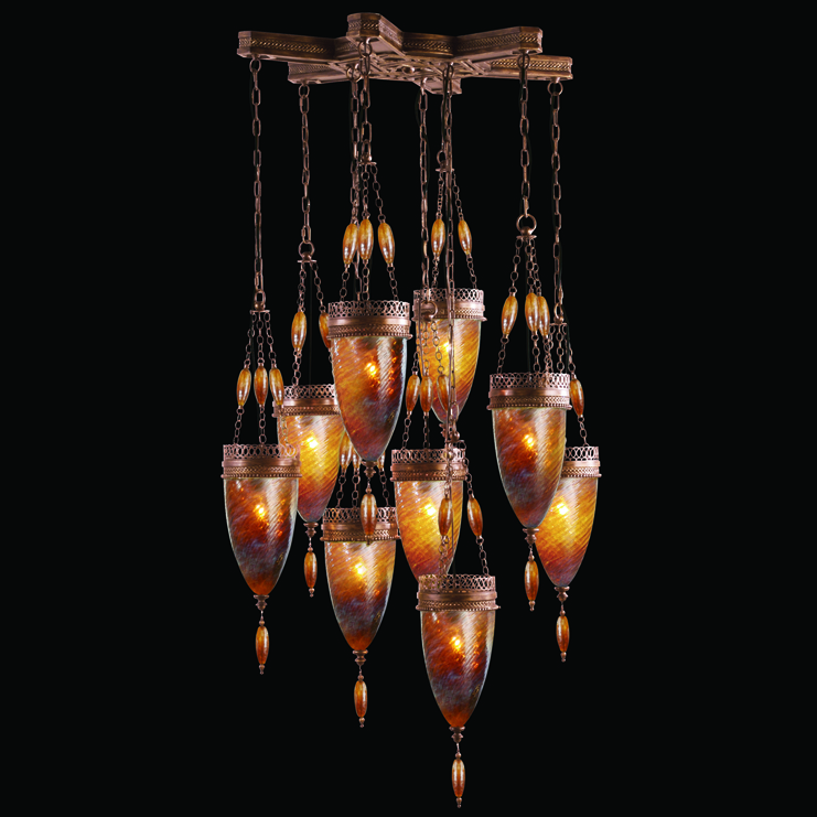 Фото Светильник потолочный - стиль Американская классика - Стеклянный - Купить в Интернет-магазине