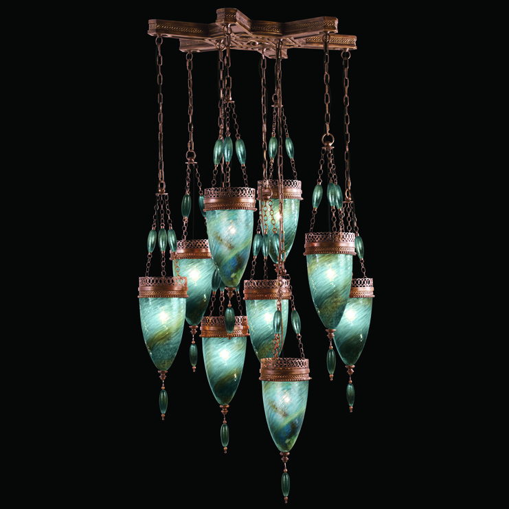 Фото Светильник потолочный - стиль Американская классика - Стеклянный - Купить в Интернет-магазине