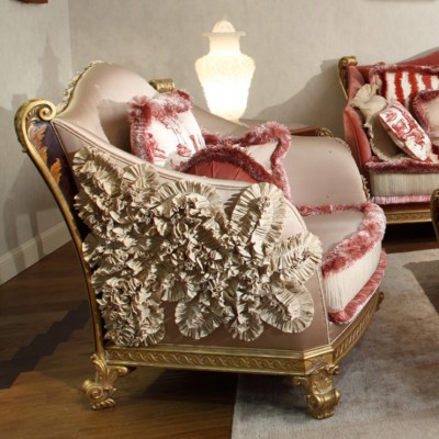 Фото Кресло обитое - стиль Русский дворцовый - Для гостиной - удобное кресло производства США - Colombo Mobili - Italy 18th century - Купить в Интернет-магазине