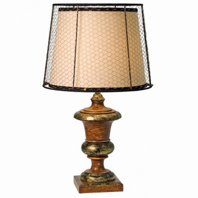 Фото Настольная лампа - стиль Американская классика - Деревянная - Купить в Интернет-магазине