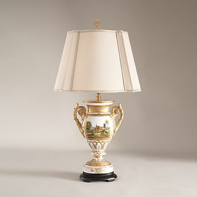 Фото Настольная лампа - стиль Американская классика - Фарфоровая - Купить в Интернет-магазине