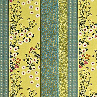 Фото Ткань портьерная с рисунком - Полоски - стиль Английский - Желтые - Купить в Интернет-магазине