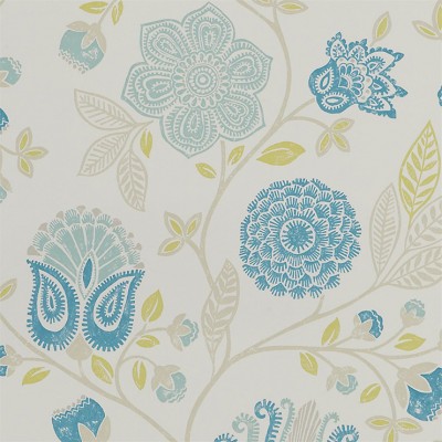 Фото Обои с рисунком - Цветы - стиль Английская классика - Белые - Купить в Интернет-магазине