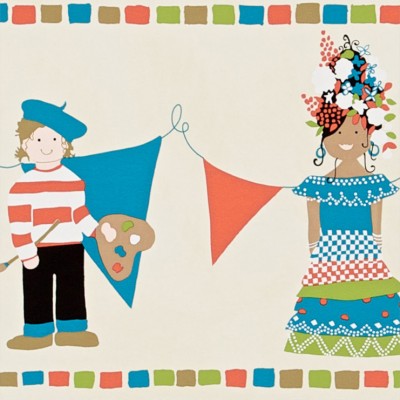 Фото Обои с рисунком - Детский рисунок - стиль Современный - Белые - Купить в Интернет-магазине