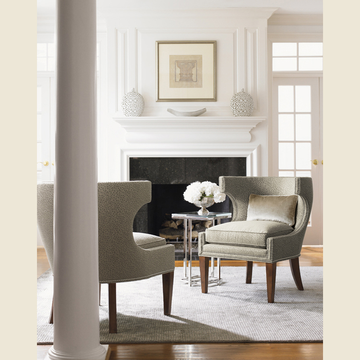 Фото Кресло обитое - стиль Transitional - Для гостиной - удобное кресло производства США - Lexington - Mirage - Купить в Интернет-магазине