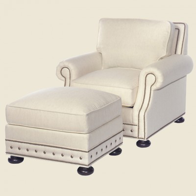 Фото Кресло обитое - стиль Колониальный - Для гостиной - удобное кресло производства США - Lexington - Kingstown - Купить в Интернет-магазине