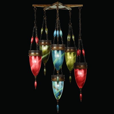 Фото Светильник потолочный - стиль Американская классика - Стеклянный - Купить в Интернет-магазине