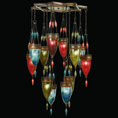 Фото Светильник потолочный - стиль Американская классика - Стеклянный - Купить в Интернет-магазине