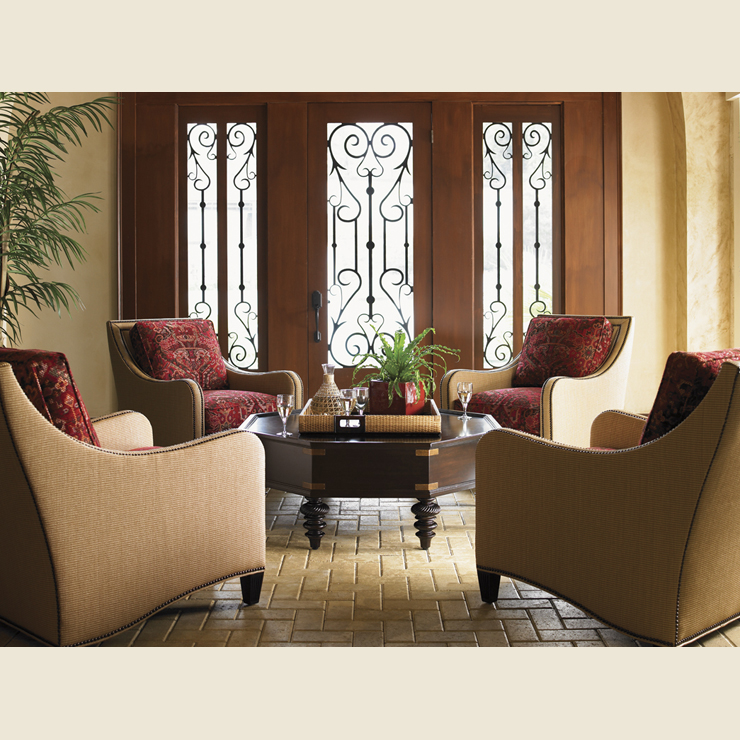 Фото Кресло обитое - стиль Колониальный - Для гостиной - удобное кресло производства США - Lexington - Royal Kahala - Купить в Интернет-магазине