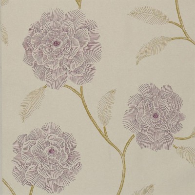 Фото Обои с рисунком - Цветы - стиль Английская классика - Серые - Купить в Интернет-магазине