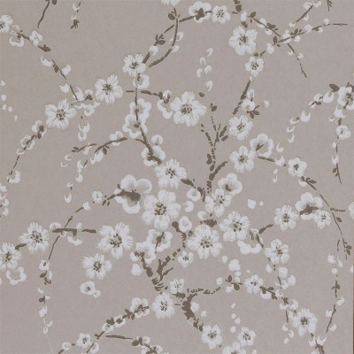 Фото Обои с рисунком - Цветы - стиль Английская классика - Серые - Купить в Интернет-магазине