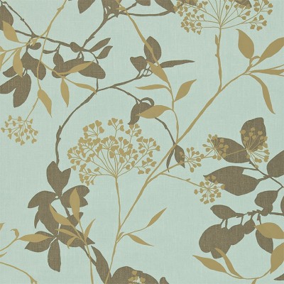 Фото Обои с рисунком - Растение - стиль Современный - Бирюзовые - Купить в Интернет-магазине