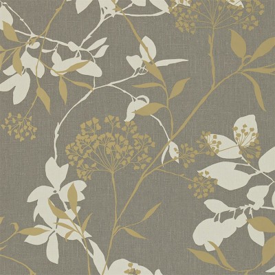 Фото Обои с рисунком - Растение - стиль Современный - Серые - Купить в Интернет-магазине