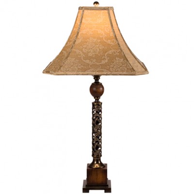 Фото Настольная лампа - стиль Американская классика - Деревянная - Купить в Интернет-магазине