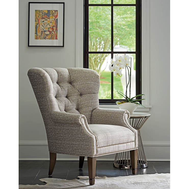 Фото Кресло обитое - стиль Ар-деко - Для гостиной - удобное кресло производства США - Lexington - Ariana - Купить в Интернет-магазине
