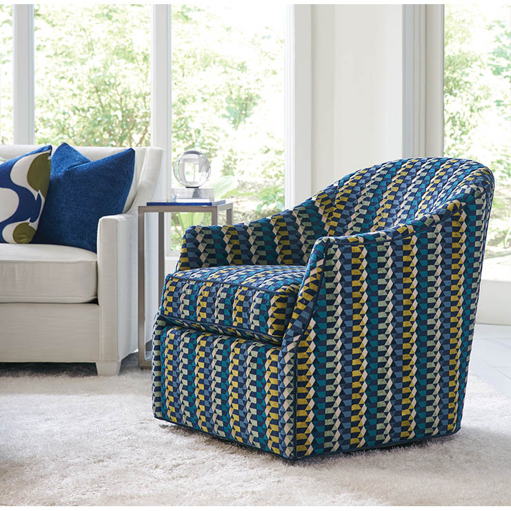 Фото Кресло обитое - стиль Ар-деко - Для гостиной - удобное кресло производства США - Lexington - Ariana - Купить в Интернет-магазине