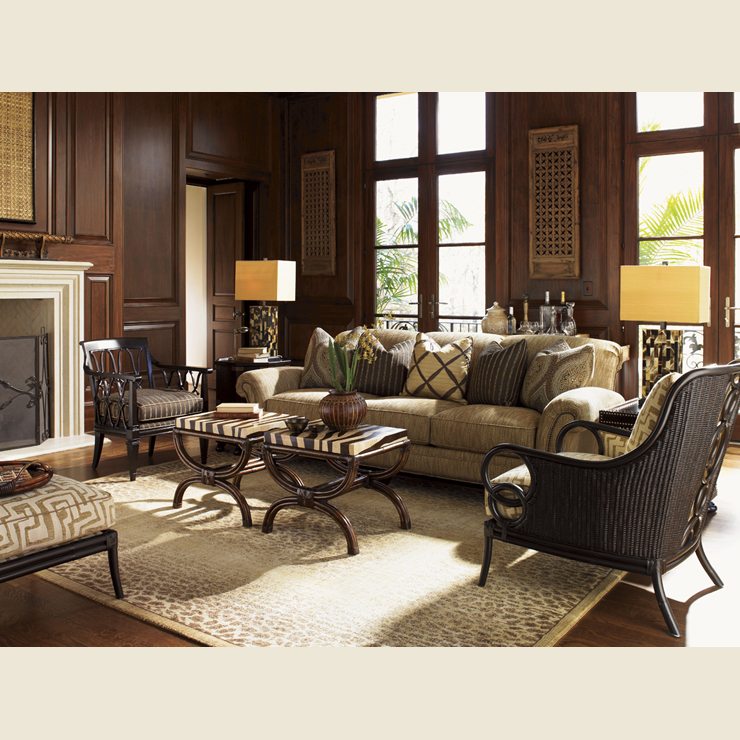 Фото Диван большой - стиль Колониальный - Для гостиной - Купить в Интернет-магазине