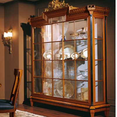 Фото Витрина широкая - стиль Русский дворцовый - Для гостиной - Со стеклянными дверями - Colombo Mobili - Biedermeier - Купить в Интернет-магазине