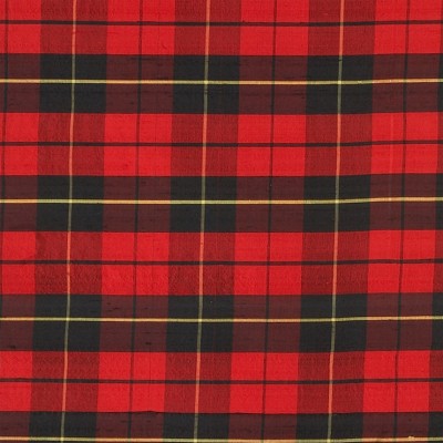 Фото Ткань портьерная с рисунком - Клетка - стиль Английский - Красная - Купить в Интернет-магазине