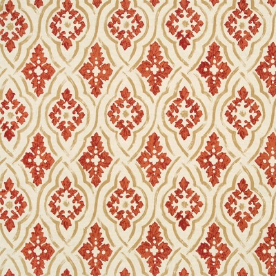 Фото Ткань портьерная с рисунком - Орнамент - стиль Английский - Красный - Купить в Интернет-магазине