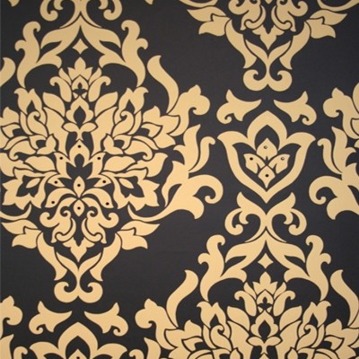 Фото Обои с рисунком - Дамаск - стиль Английская классика - Черные - Купить в Интернет-магазине