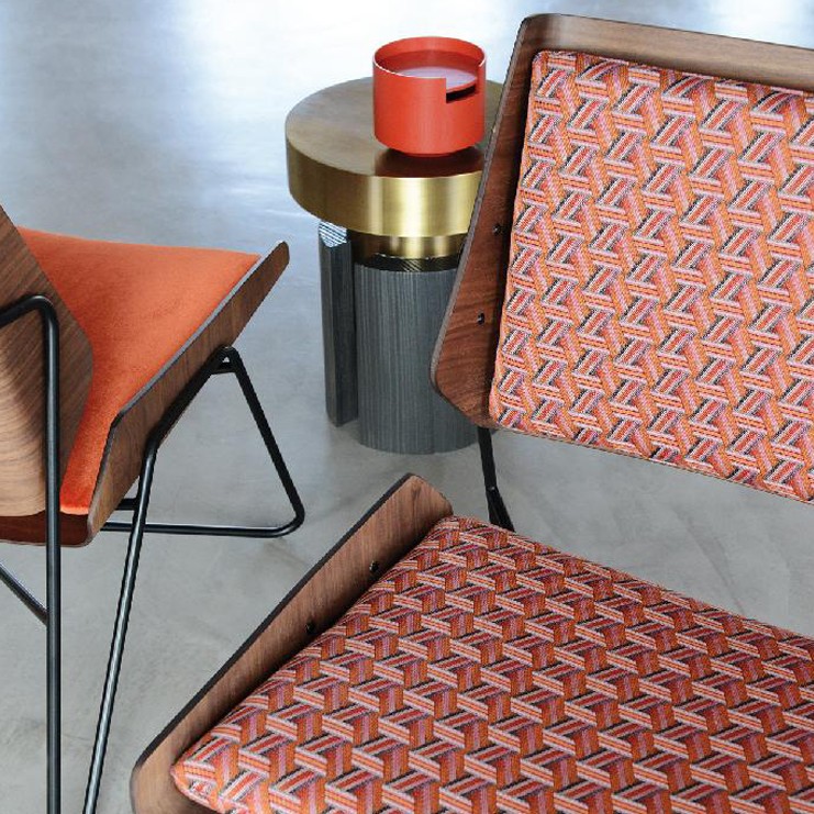 Фото Ткань портьерная с рисунком - Орнамент - стиль Современный - Желтый - Купить в Интернет-магазине