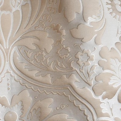 Фото Ткань портьерная с рисунком - Дамаск - стиль Европейский - Кремовый - Купить в Интернет-магазине