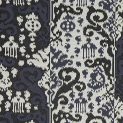 Фото Ткань портьерная с рисунком - Орнамент - стиль Американский - Черный - Купить в Интернет-магазине