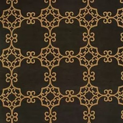 Фото Ткань портьерная с рисунком - Орнамент - стиль Английский - Черный - Купить в Интернет-магазине